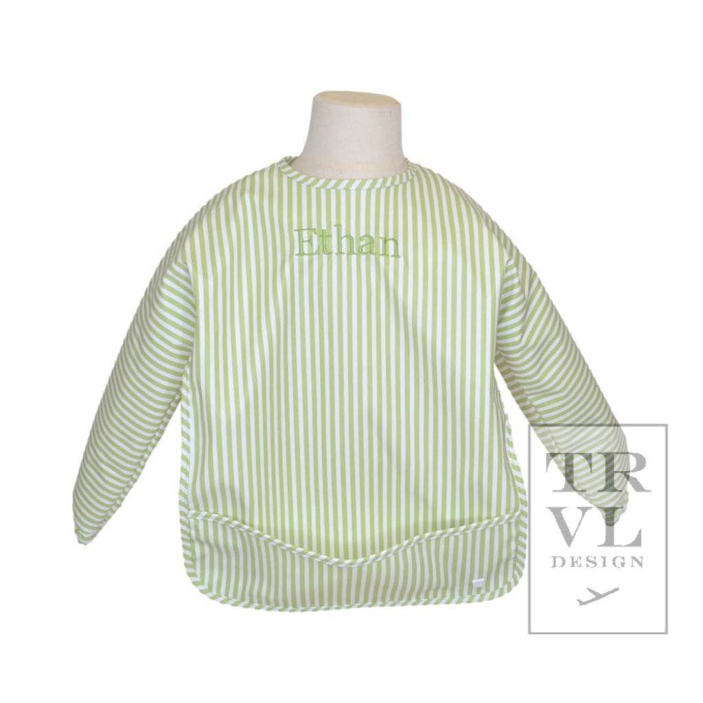 Perfect Smock Large - Pimlico Stripe Green*