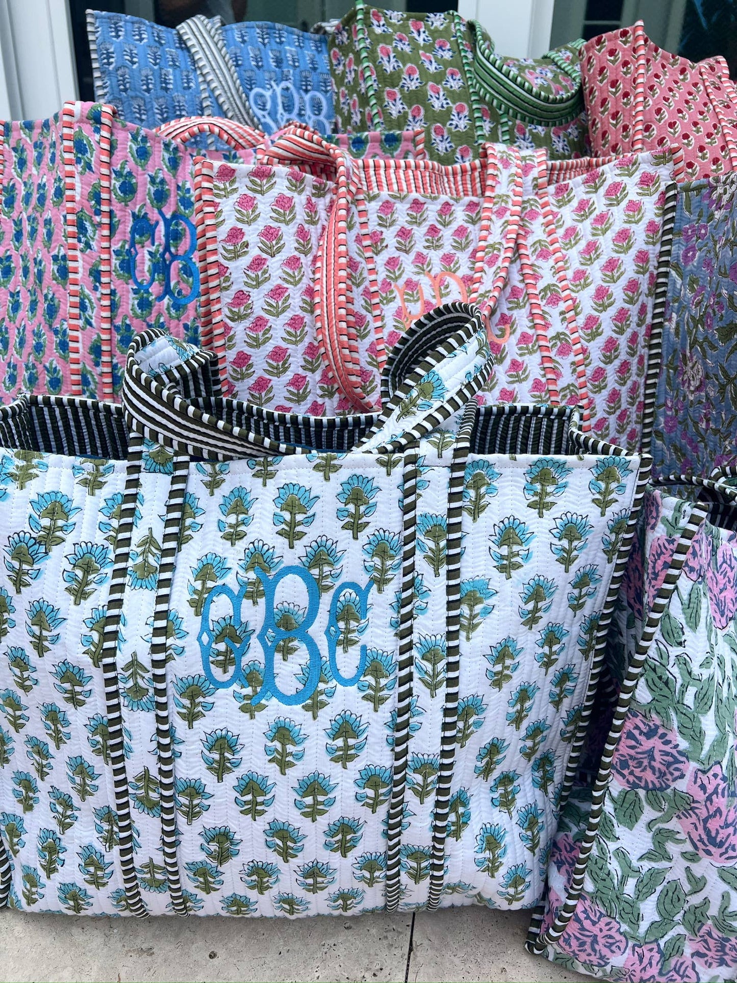 Quilted Block - Print Tote Bag