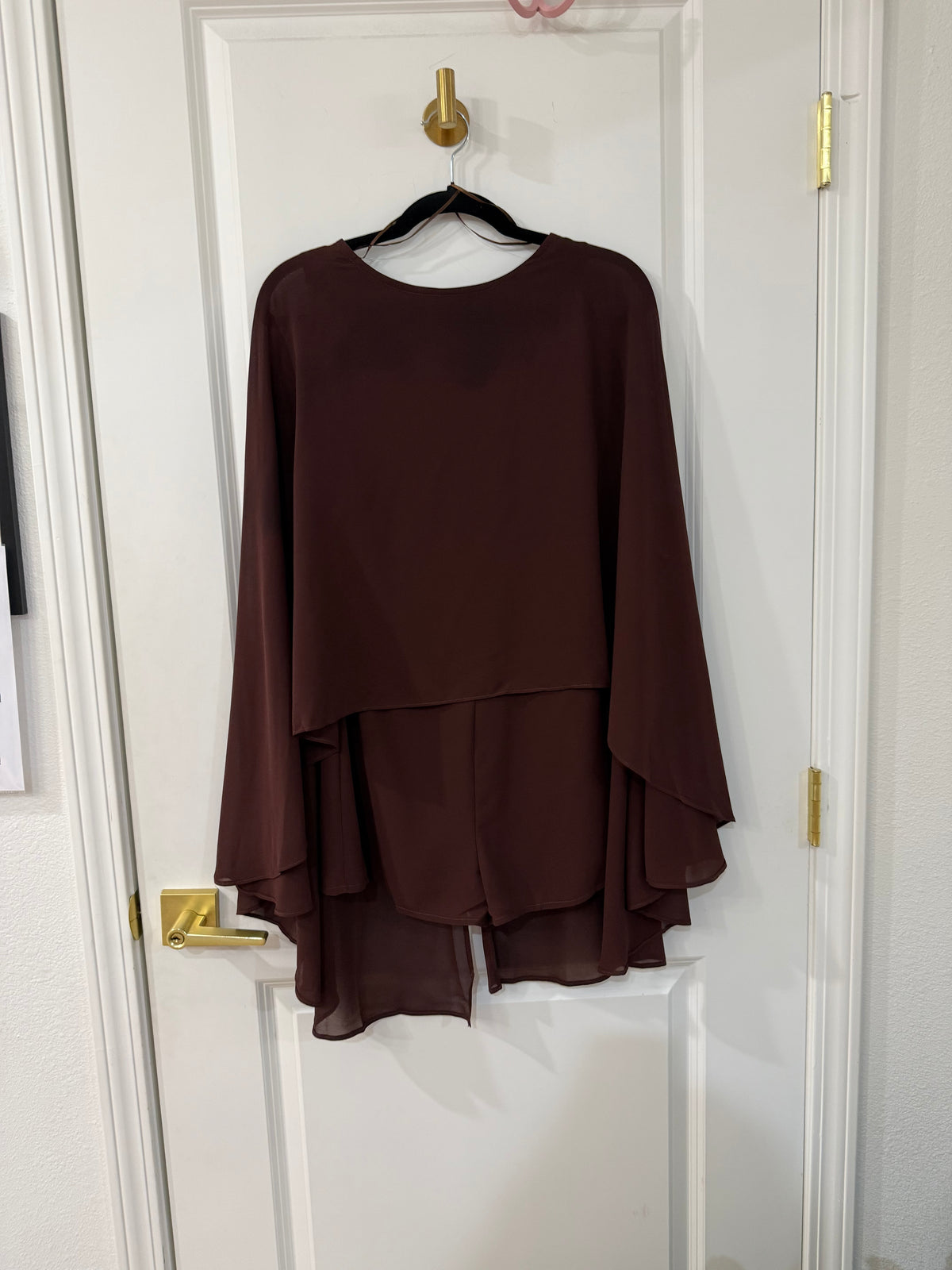 Cape chiffon romper