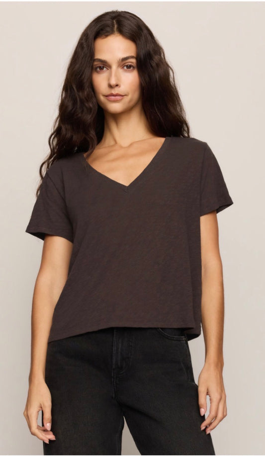 Nomad V Neck Tee Cocoa Bean - Z Supply