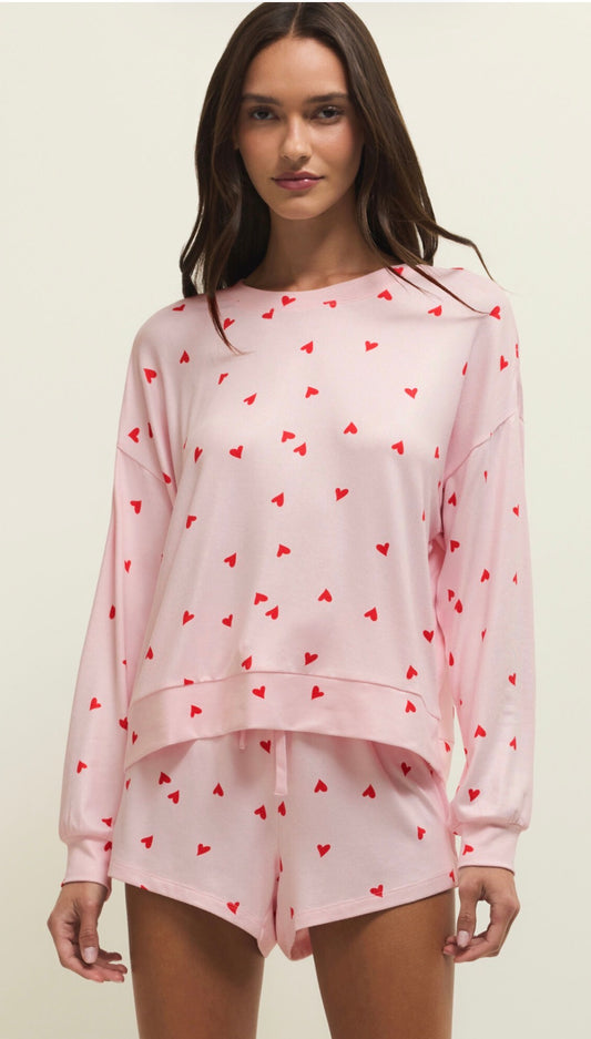 Mira Heart LS Top Pink - Z Supply