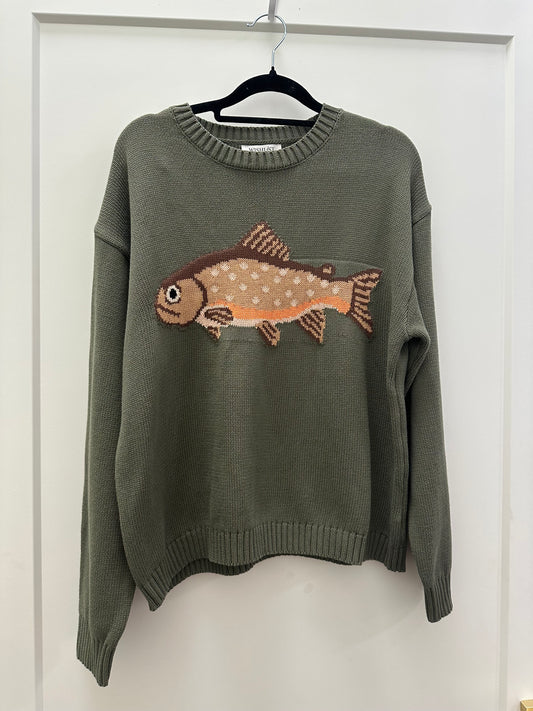 OLIVE FISH SWEATER