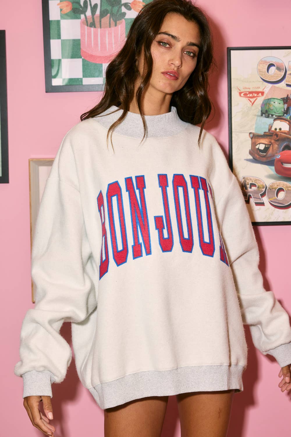 'PARIS&BONJOUR' Reversible Sweatshirt