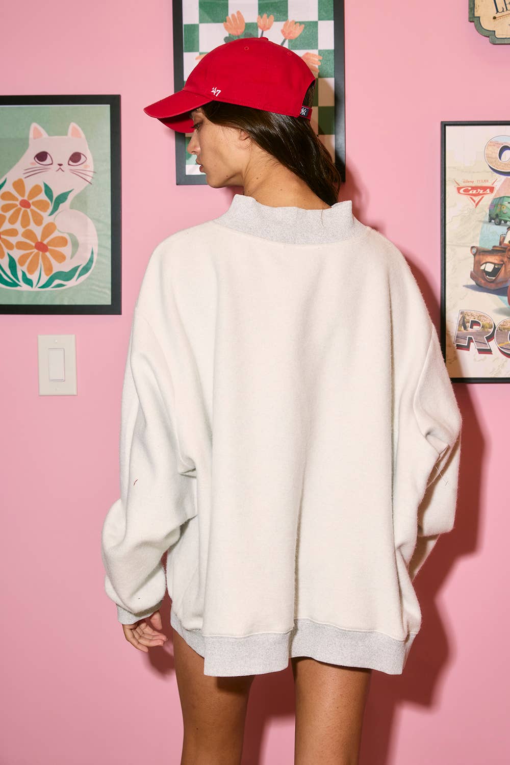 'PARIS&BONJOUR' Reversible Sweatshirt