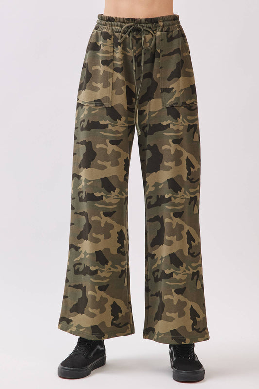 Camo Wide Leg Pants