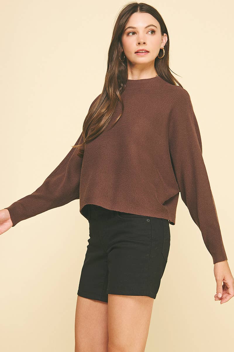 DOLMAN SLEEVES SWEATER TOP