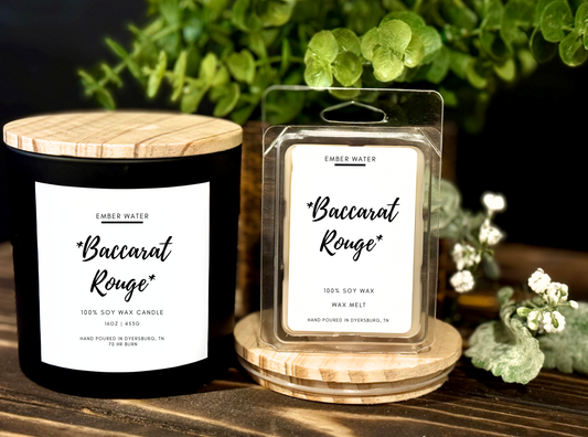 Baccarat Rouge (Dupe) 16 oz 100% Soy Candle  