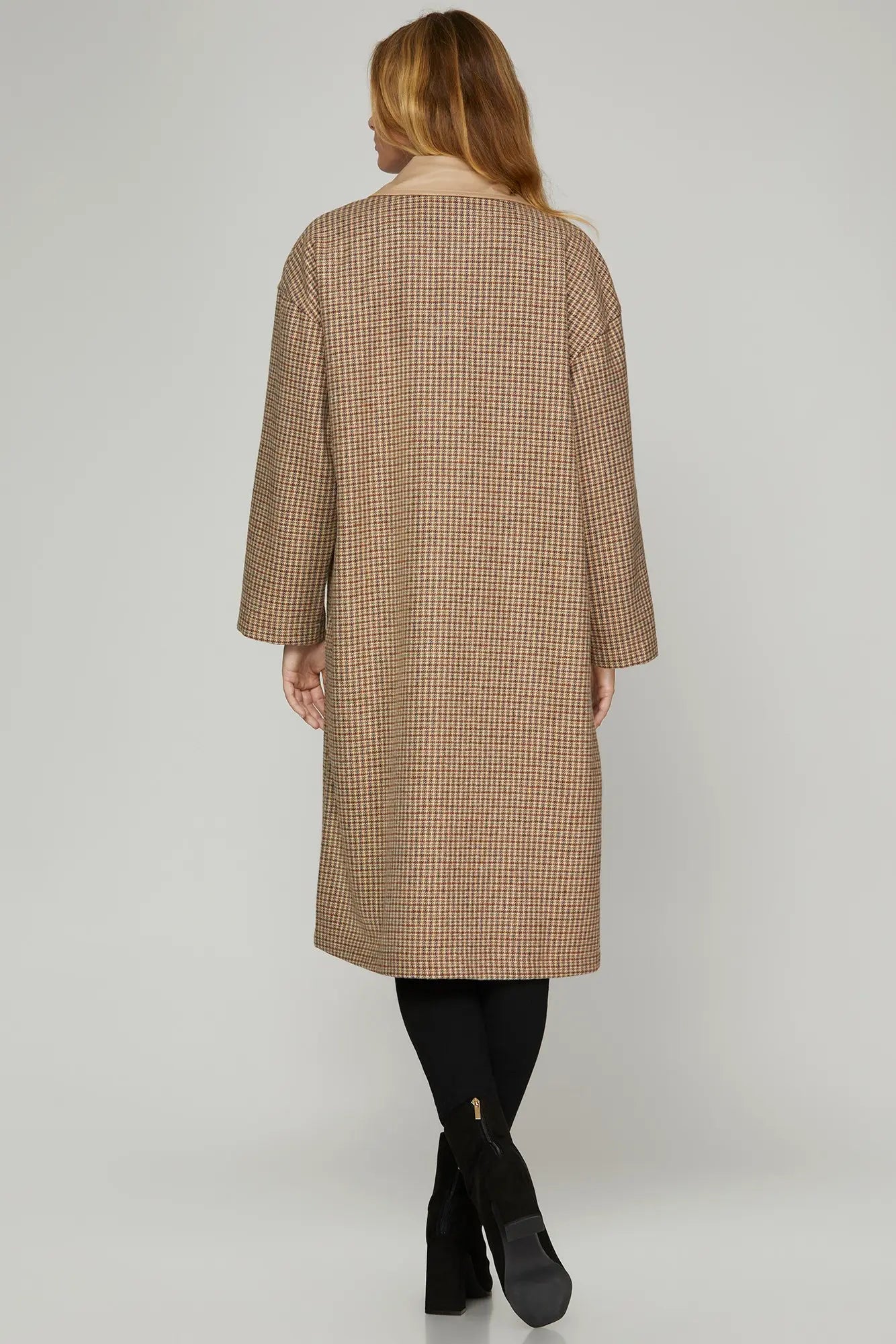 Revival Check Long Blazer