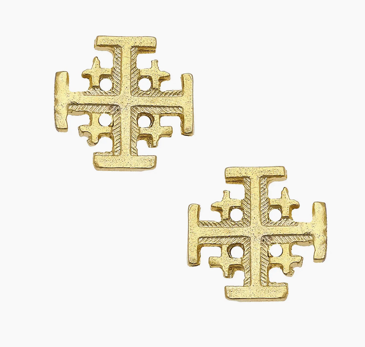 Gold Multi Cross Stud Earring - Susan Shaw