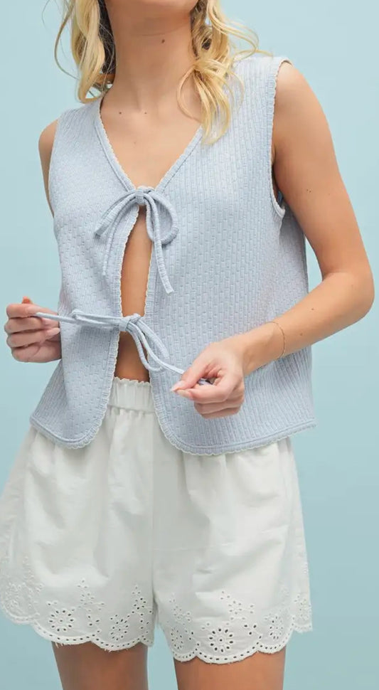 Sky Tie Cardi