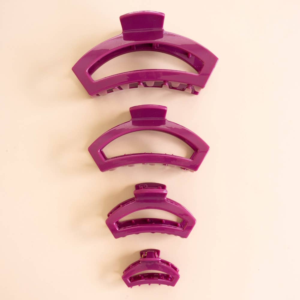 Open | Mulberry | Large | Claw Clip