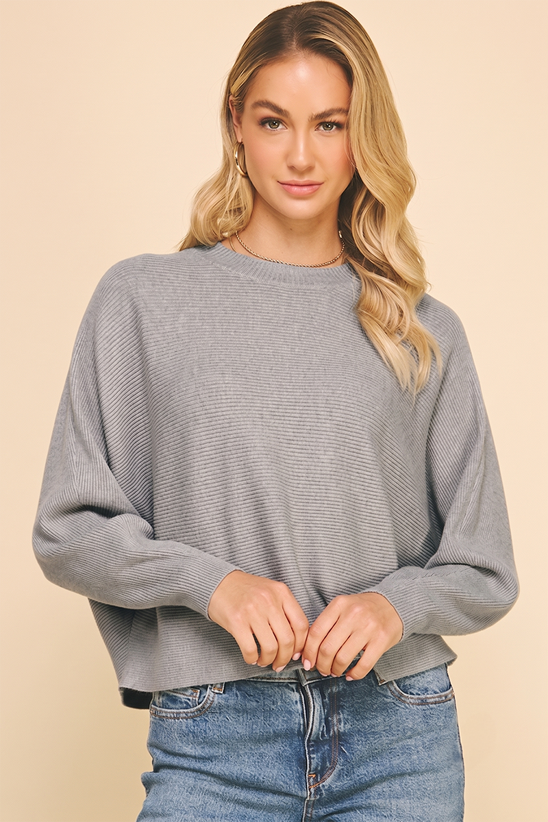 DOLMAN SLEEVES SWEATER TOP