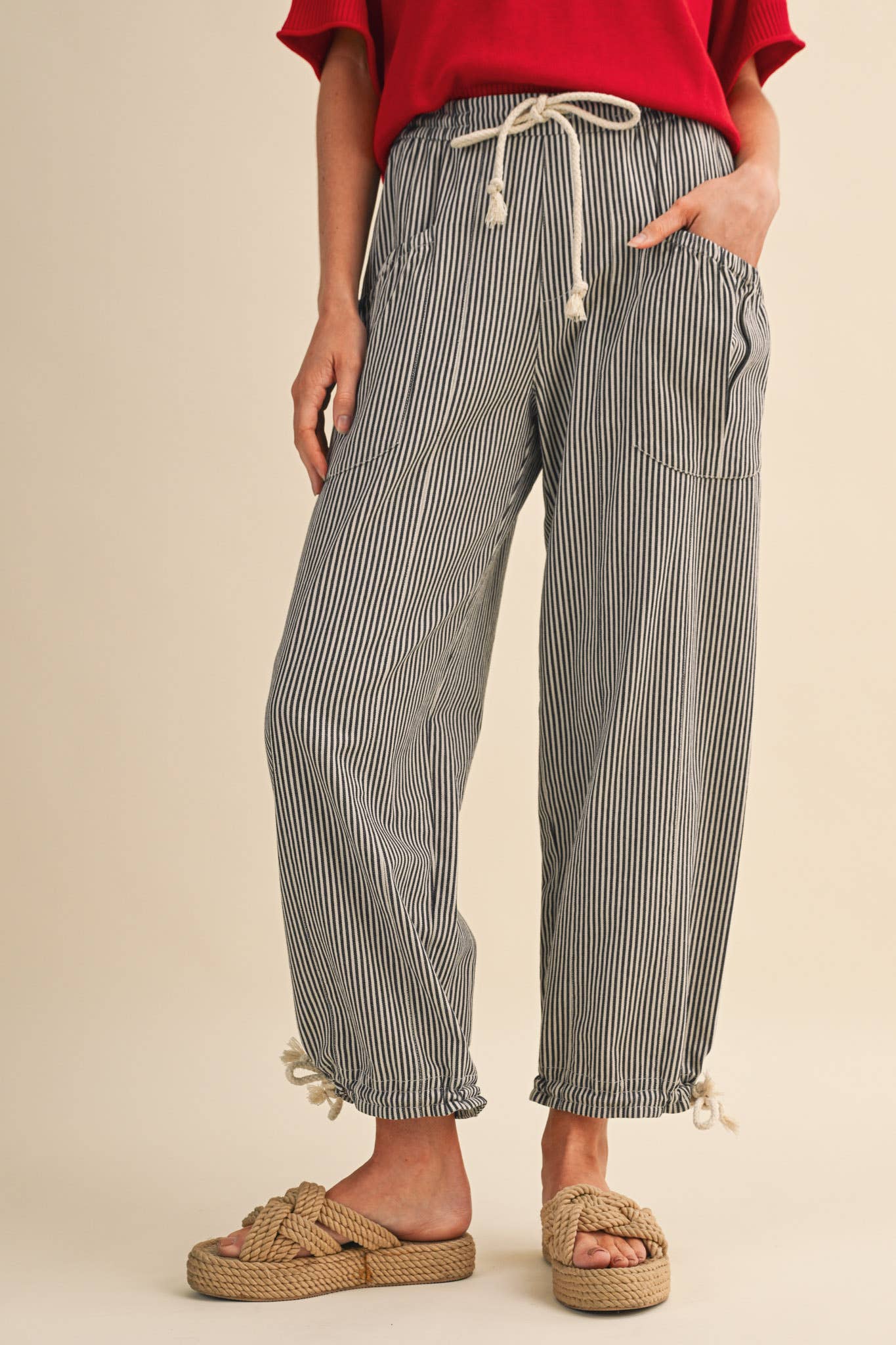 STRIPED PARACHUTE PANTS