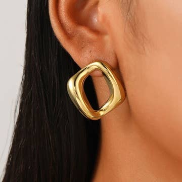 Gold Plated Kait Open Studs - 2 Styles