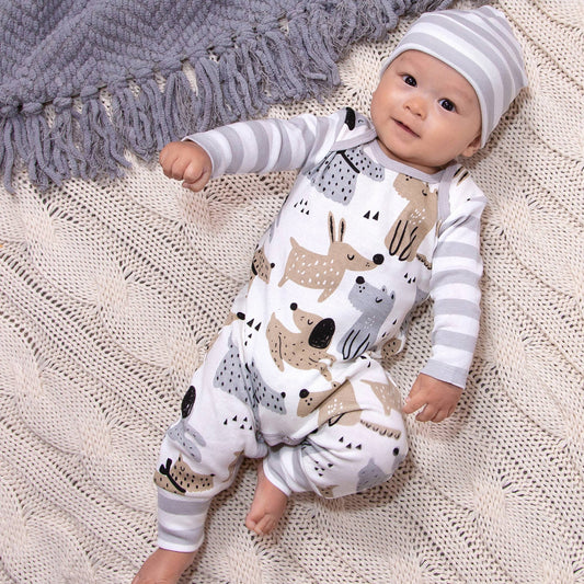 Baby Boy's Puppy Dogs Cotton Romper