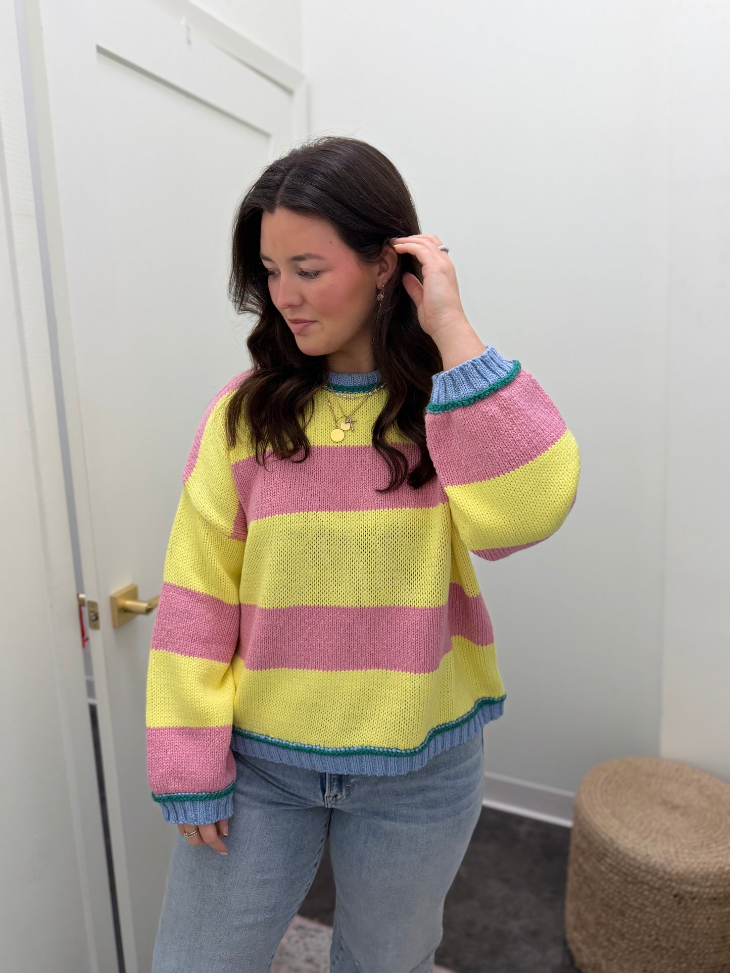 Roxanne Sweater Top - pink