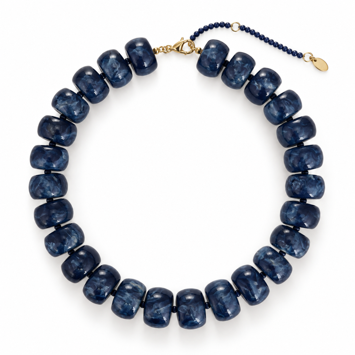 Chunky Resin & Natural Stone Bead Necklace