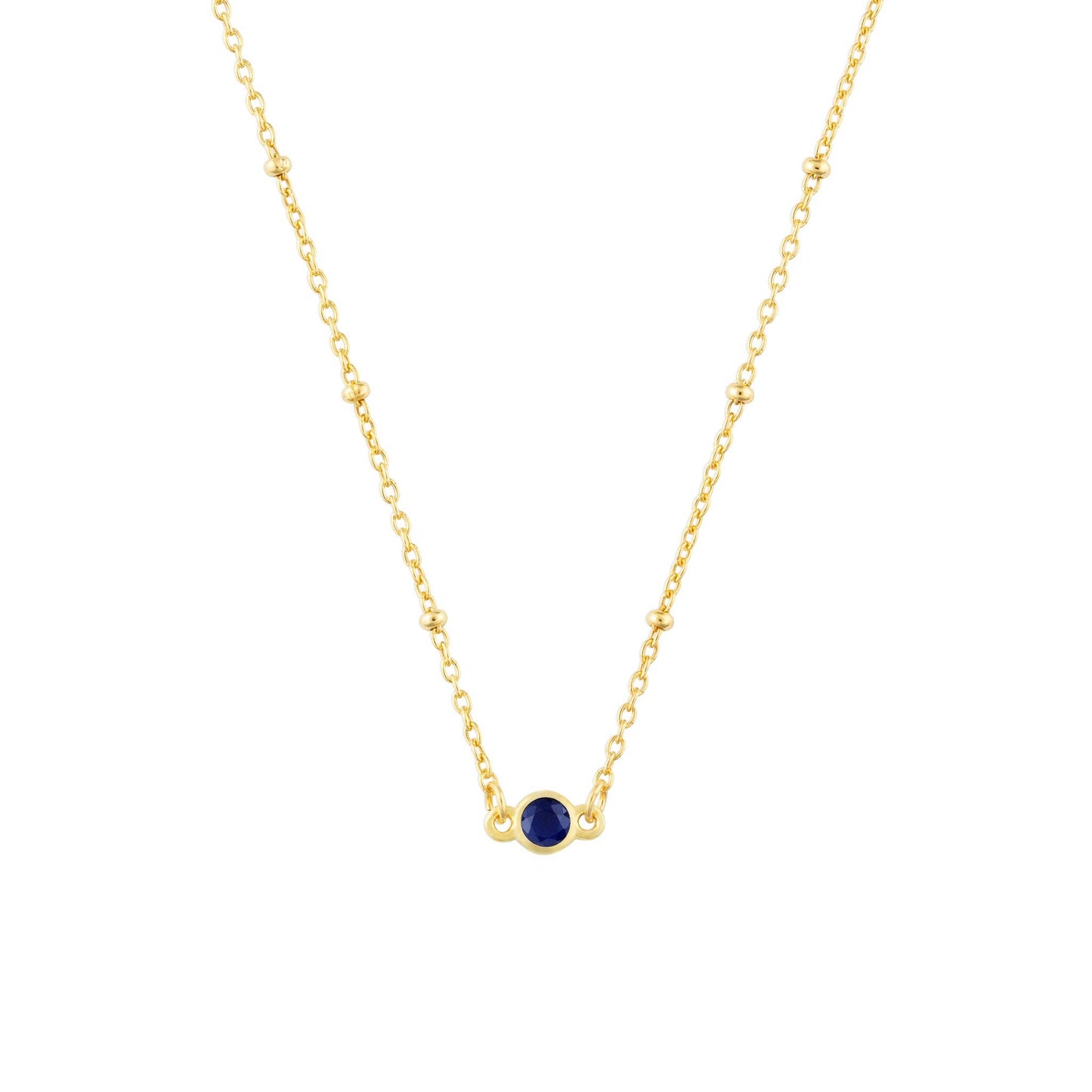 SEPTEMBER BIRTHSTONE NECKLACE GOLD