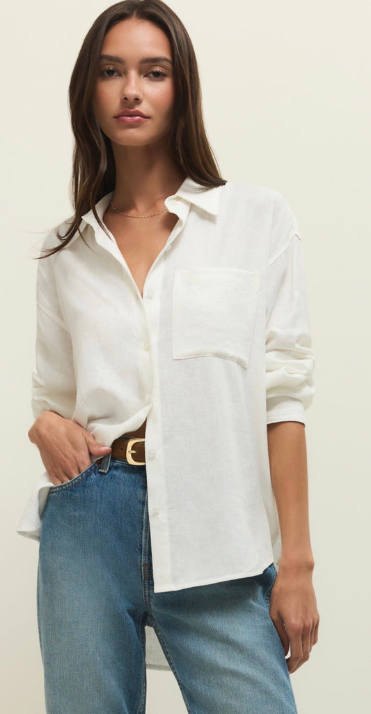 Allie Button up shirt white - Z Supply