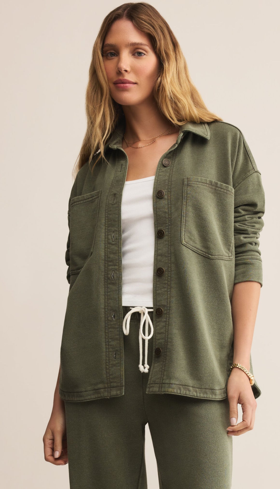 All Day Knit  Jacket hunter green- Z Supply