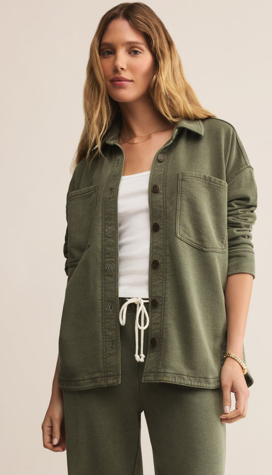 All Day Knit  Jacket hunter green- Z Supply