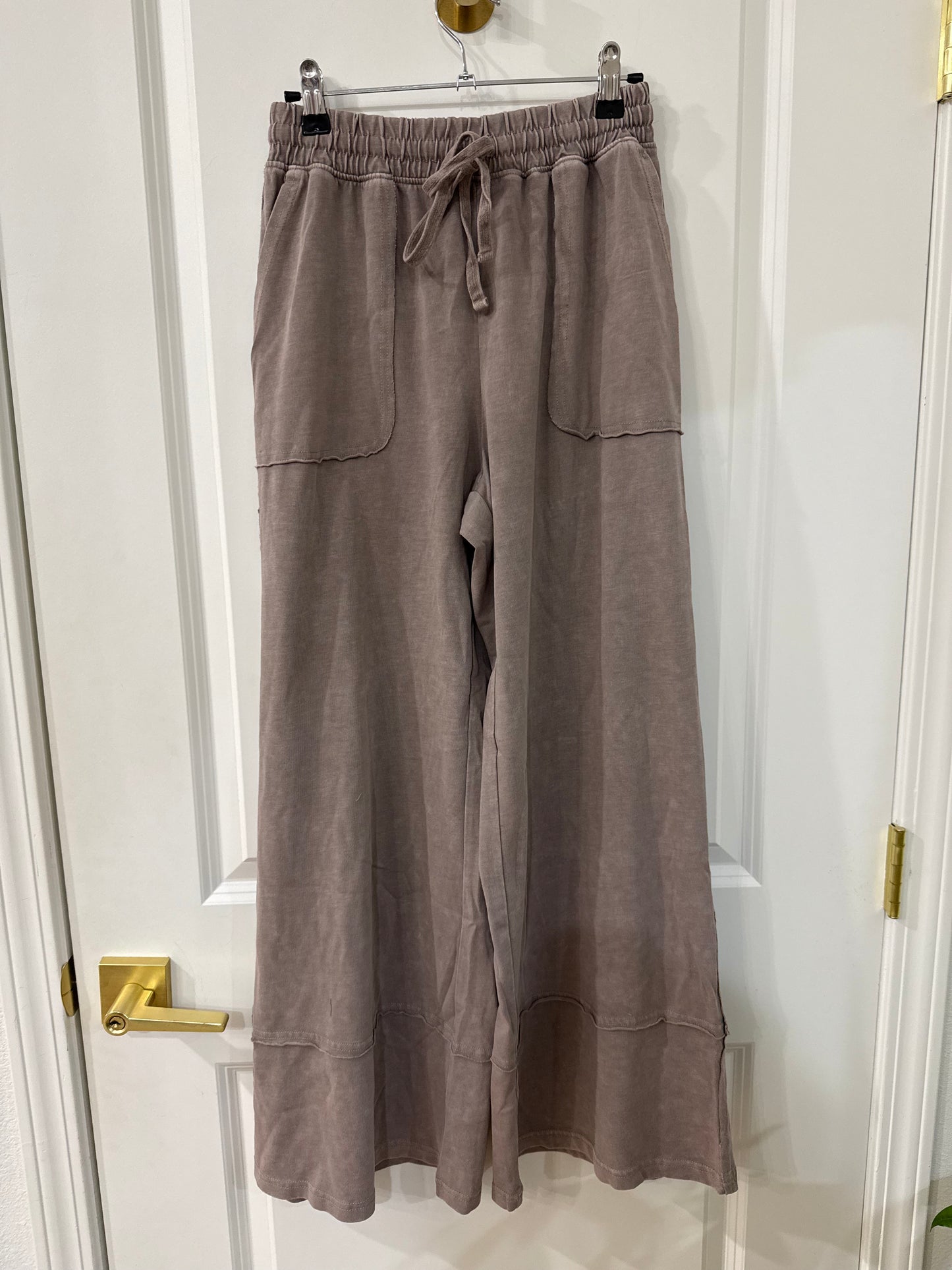 COTTON CROPPED WIDE LEG PANT (3 COLORS)