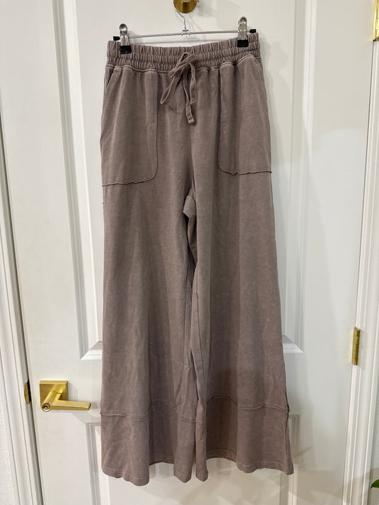 COTTON CROPPED WIDE LEG PANT (3 COLORS)