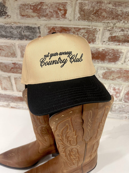 Not Your Average Country Club- Embroidered Hat 