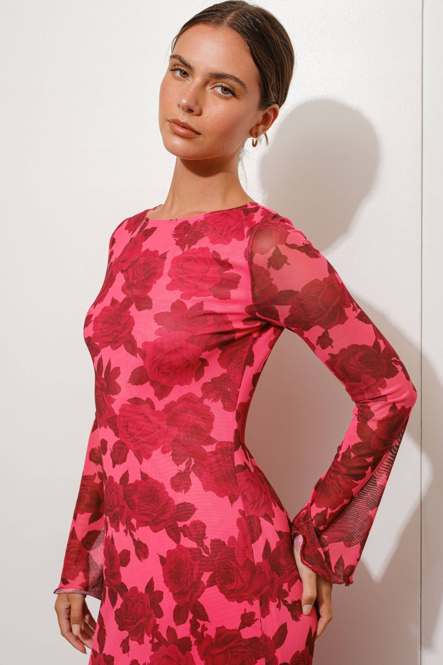 HOLLAND FLORAL BELL SLEEVE MAXI DRESS