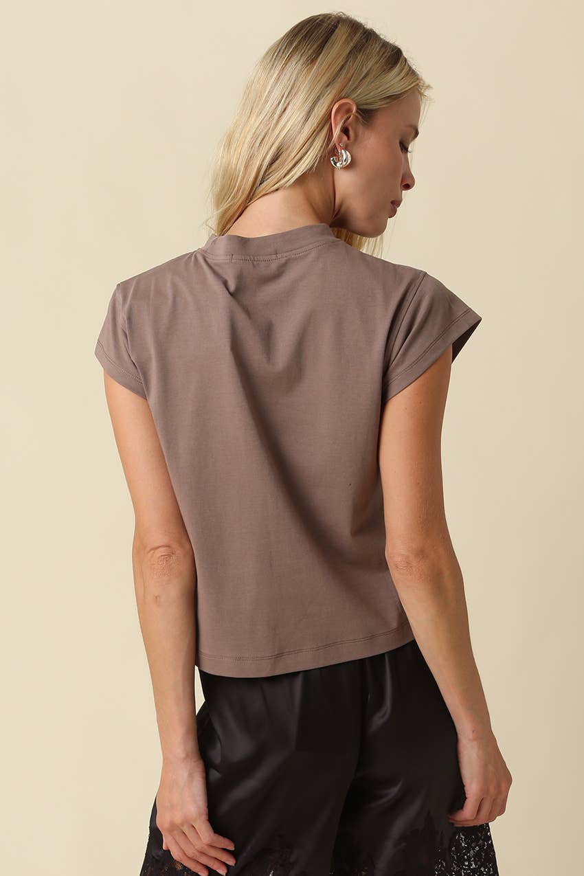 Valerie Cap Sleeve Crop Tee