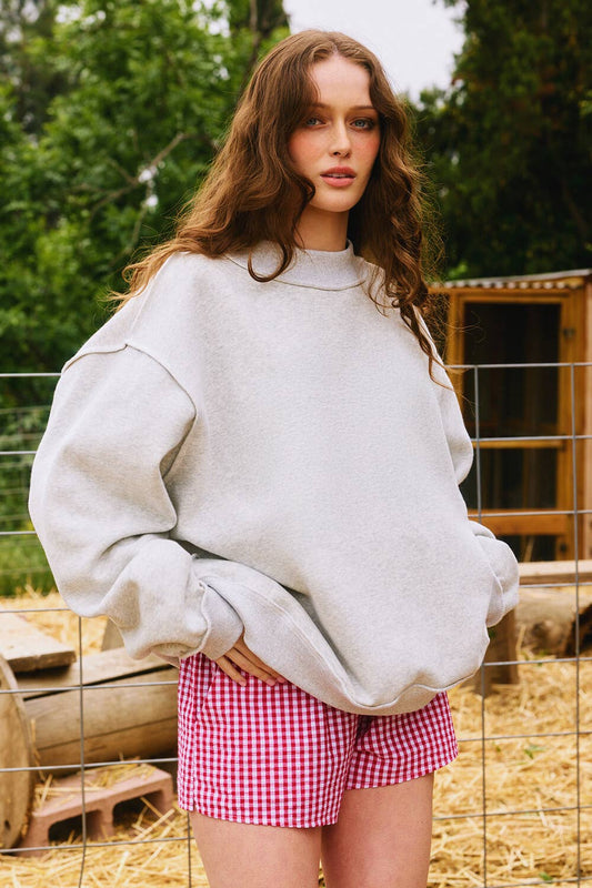 BLANK  Solid Reversible Sweatshirt