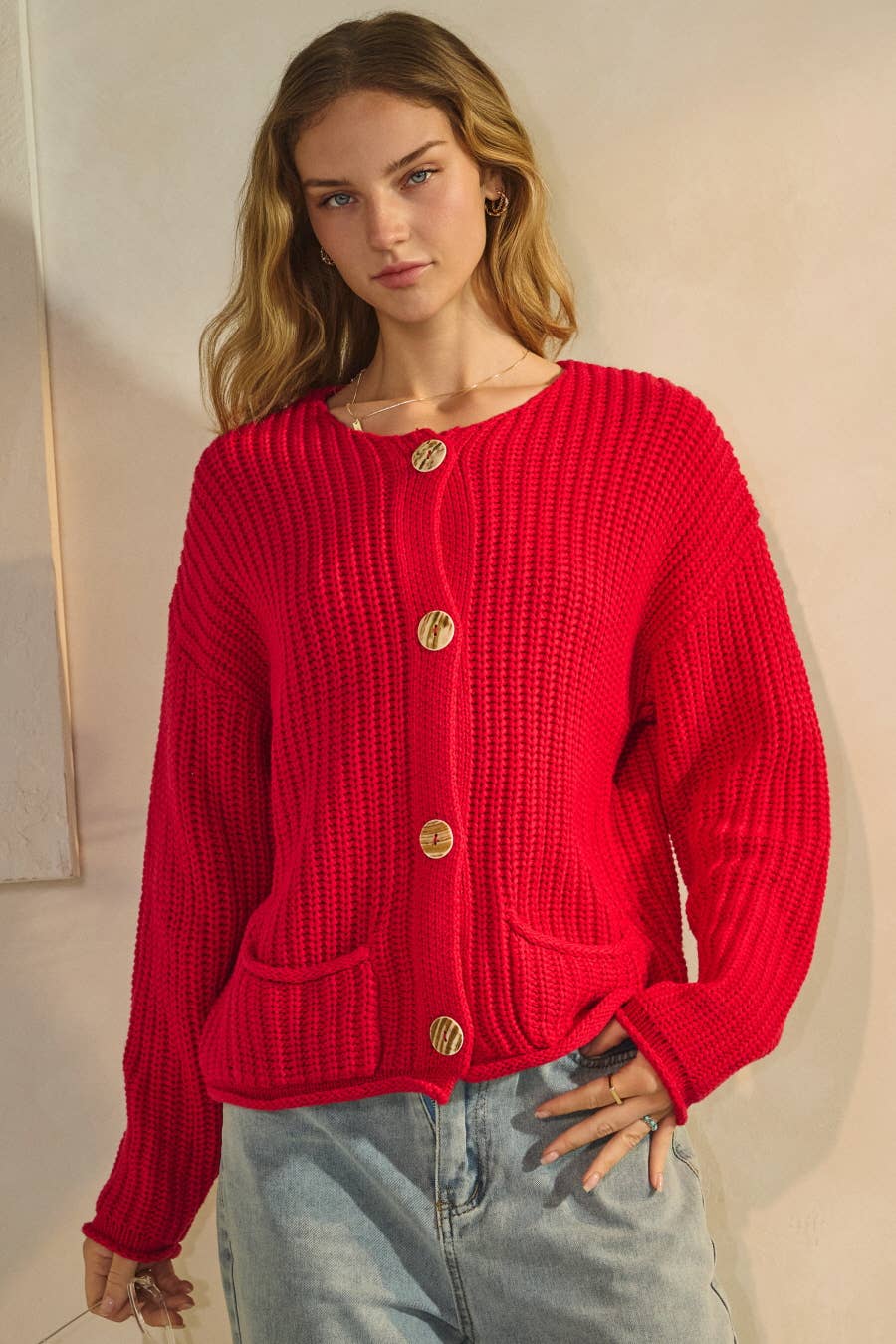 Knitted Long Sleeve Cardigan