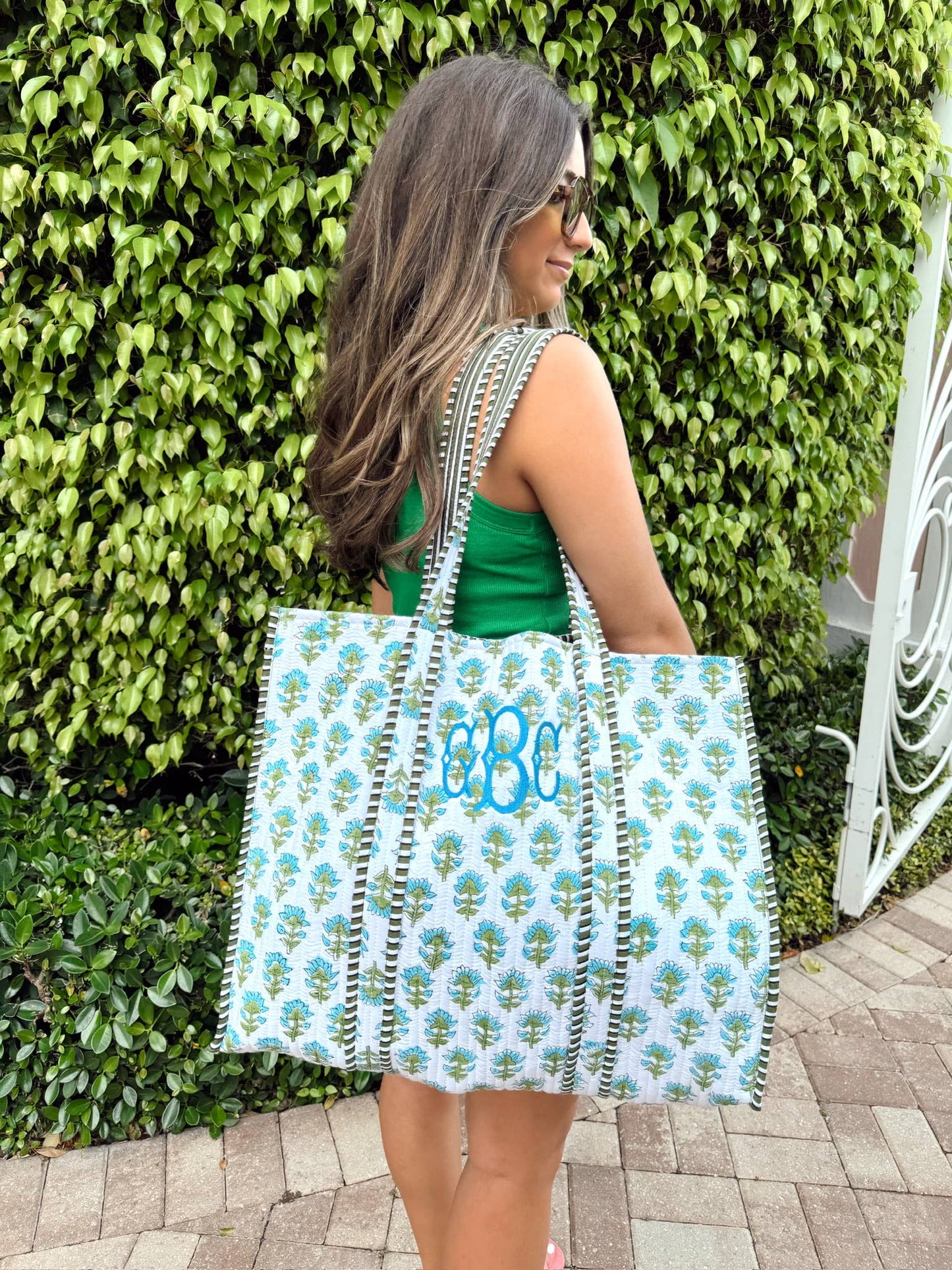 Quilted Block - Print Tote Bag