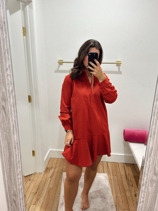 rusty mini stripe dress