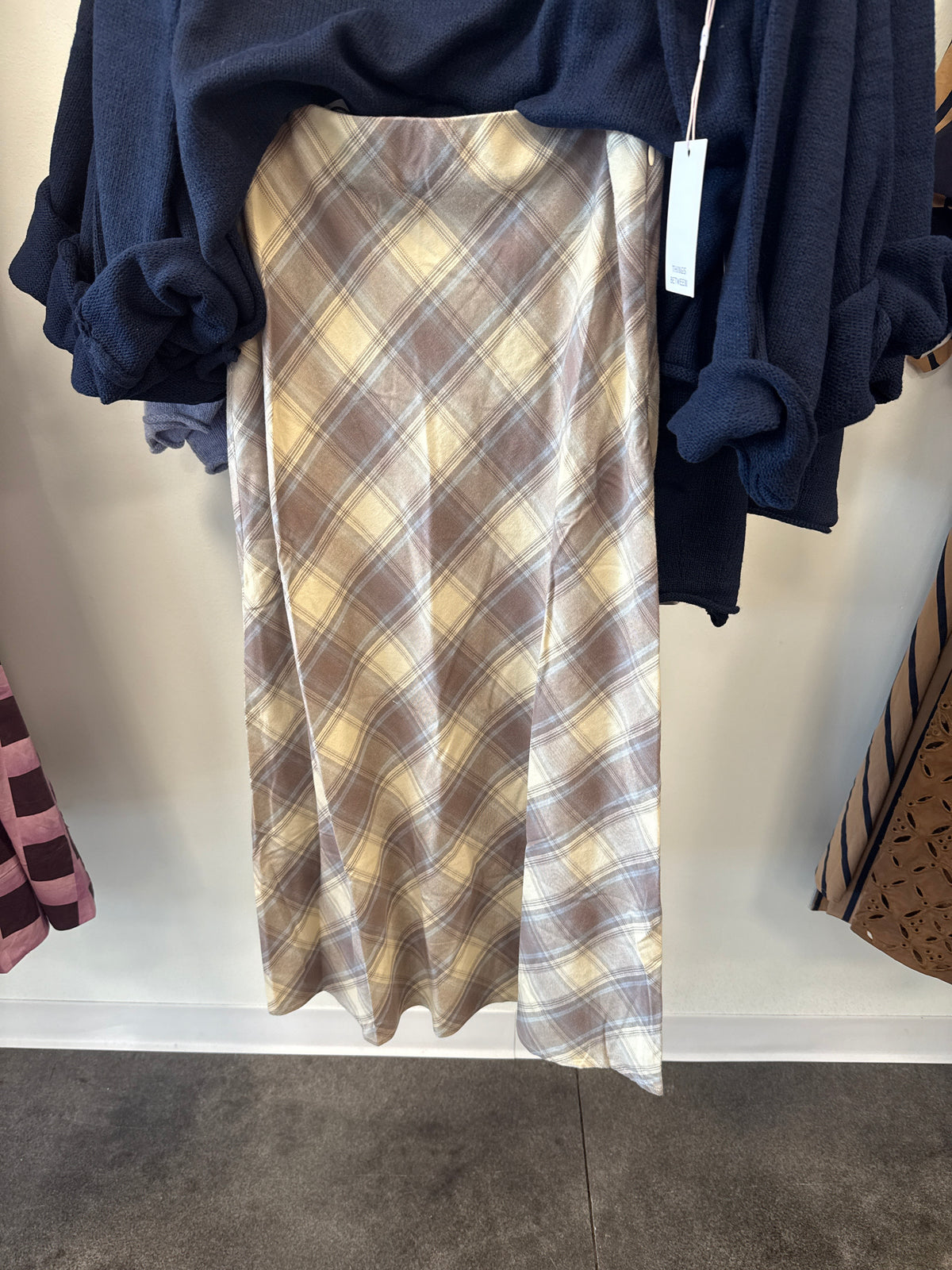SOFT Plaid A LINE SKIRT