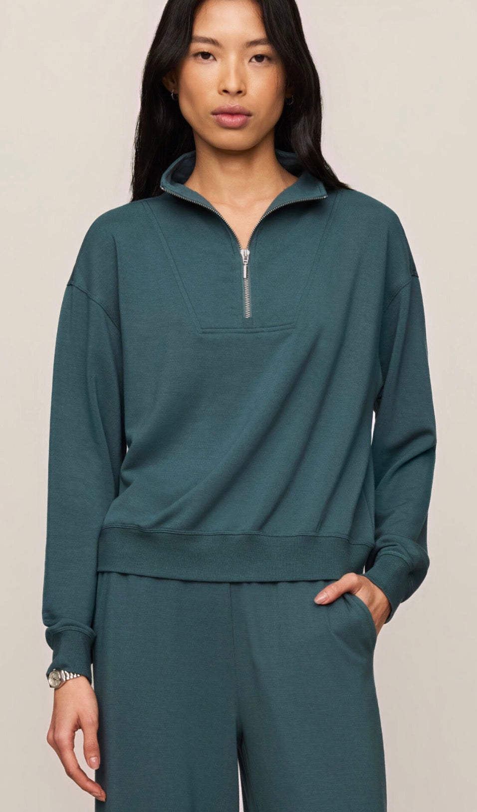 Gate check modal sweatshirt emerald cove - Z Supply