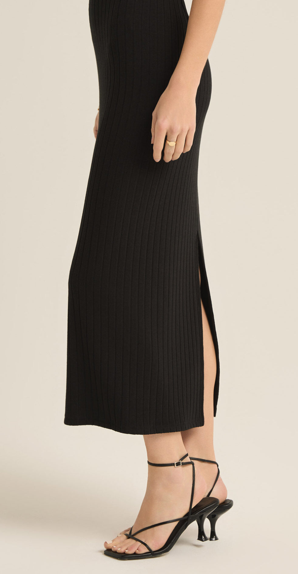 Louisa Rib Skirt Black - Z Supply