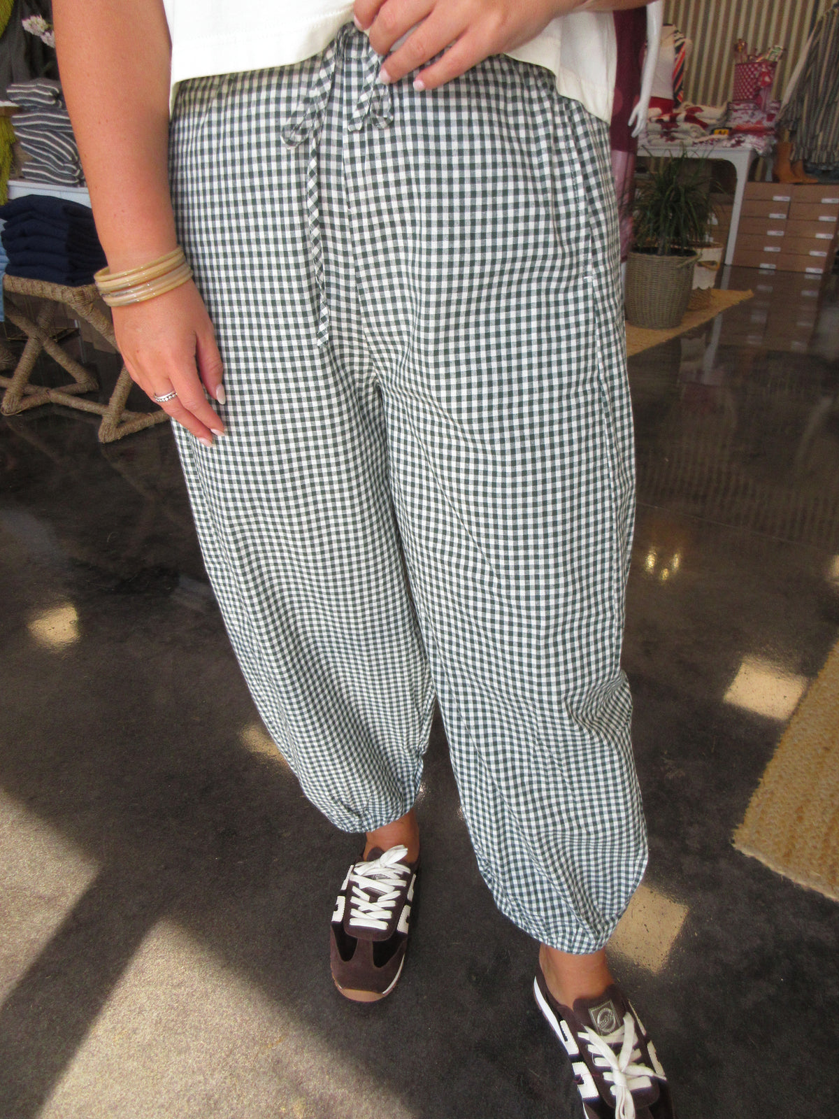 Gingham balloon pant (2colors)