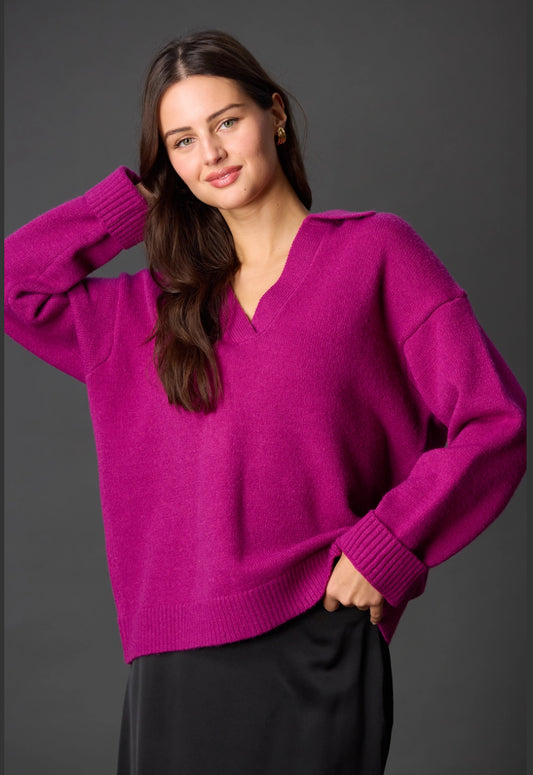 Raspberry Sweater