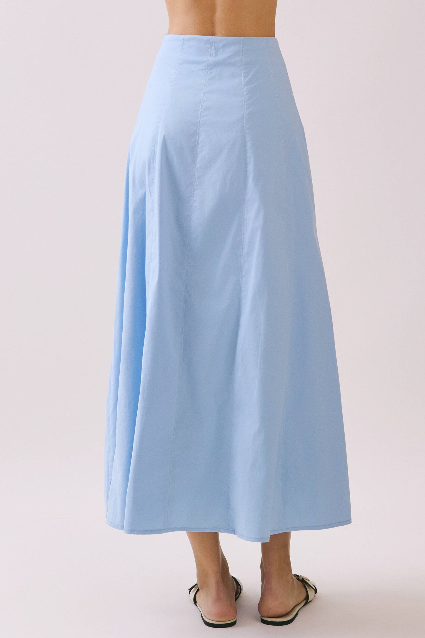 Contrast Topstitching Detail Maxi Skirt (skirt only)