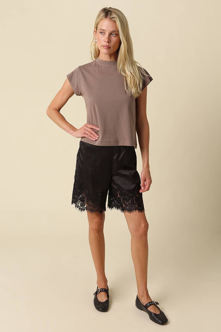 Valerie Cap Sleeve Crop Tee