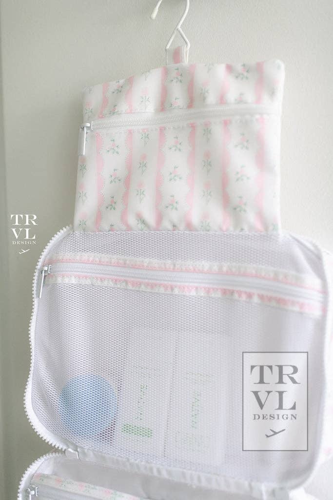 Bundle Up2 Hanging Toiletry Bag - Ribbon Floral Pink