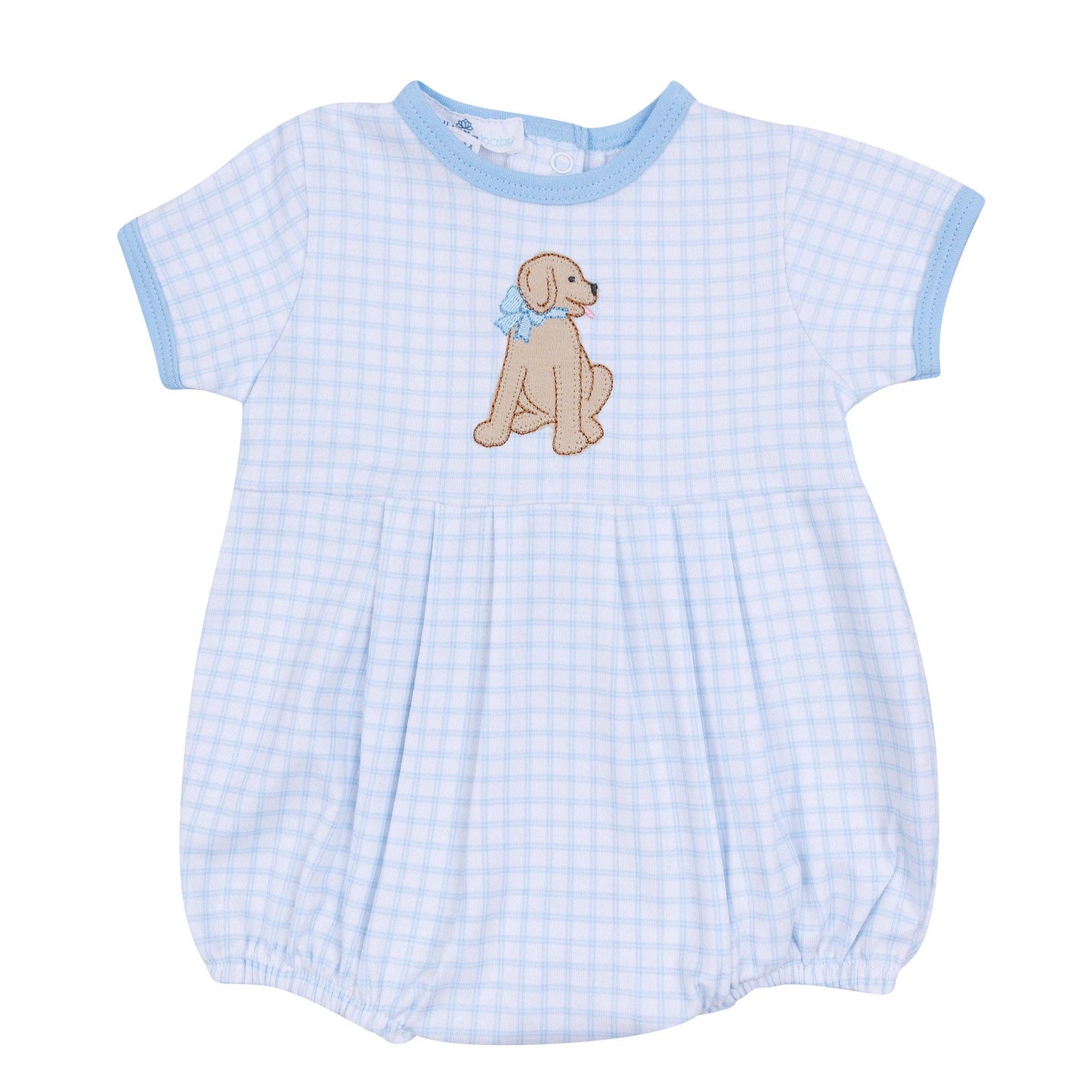 Puppy Playtime Applique Bubble - Light Blue