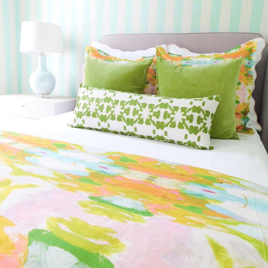 Green Solid Velvet Pillow