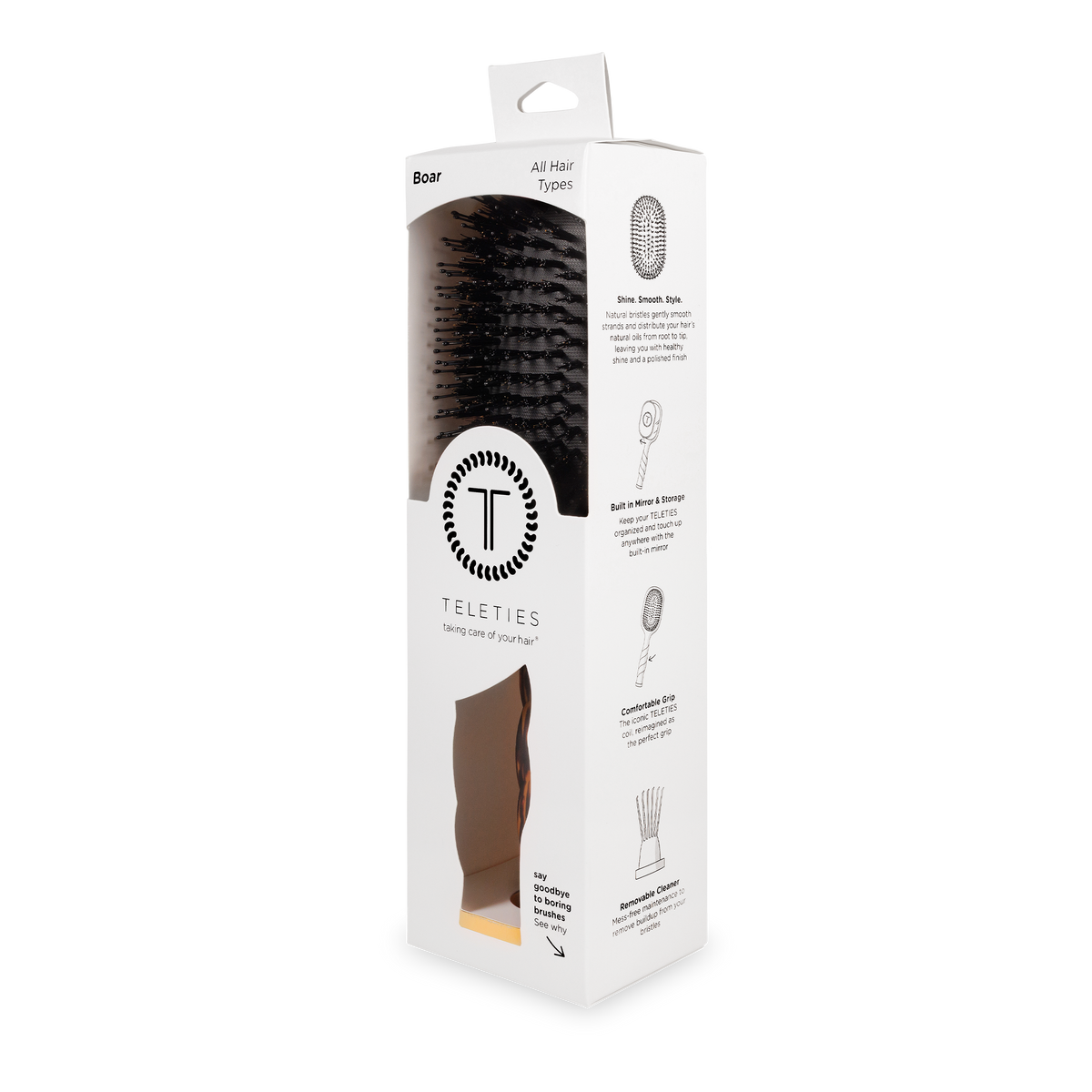 Boar Brush | Full Size | Tortoise