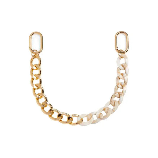 Chain bag charm - ivory