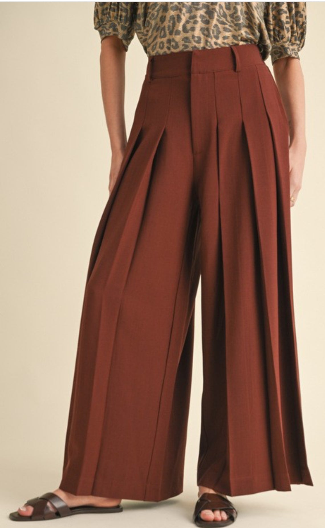 Mandy Pant - maroon brown