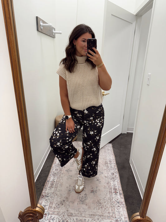 Dark Navy floral pants