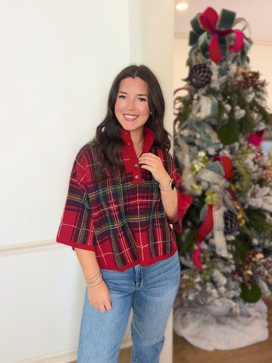 Winnie plaid sweater (2 colors)