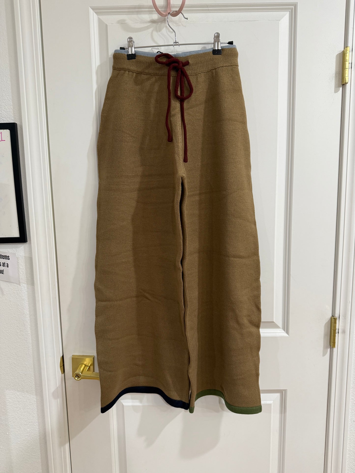 Straw knit pant